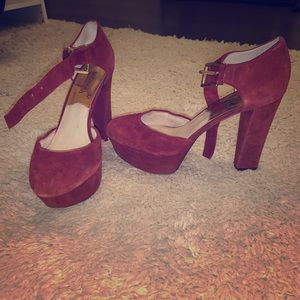 Merlot red Michael Kors high heels